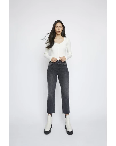 Glamorous - V-Neck Long Sleeve Top