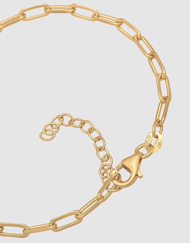 Elli Jewelry - Bracelet Links Charm Holder Basic in 925 Sterling Silver Gold Plated