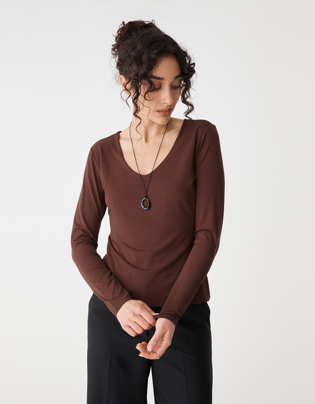 Forcast - Isla V-Neck Bamboo Top