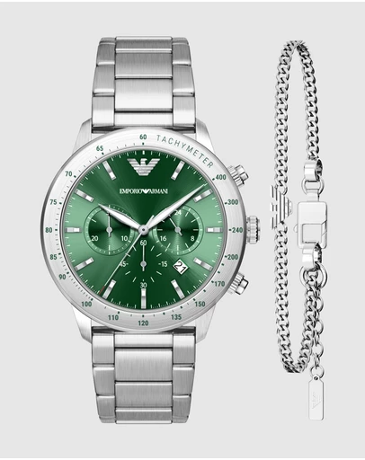 Emporio Armani - Silver Tone Chronograph Watch