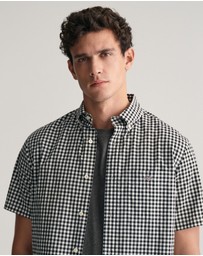 Gant - Regular Fit Classic Gingham Poplin Short Sleeve Shirt