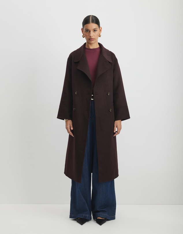 AERE - Opal Double Faced Wool Blend Coat