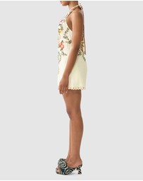 Camilla - Button Front Halter Playsuit