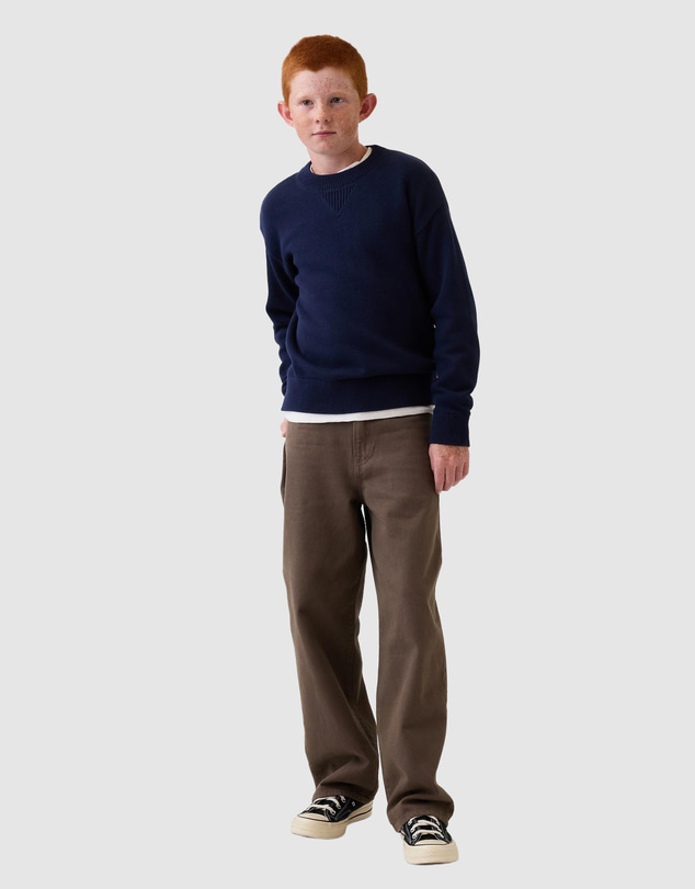 GAP - LS Cotton Crew Jersey Sweat - Kids-Teens