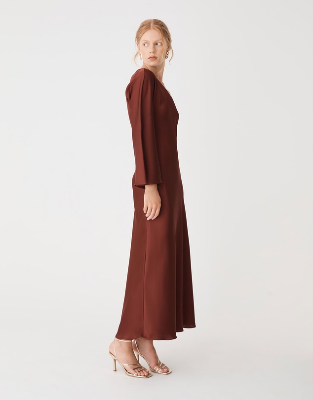 Forcast - Cleo One Shoulder Satin Dress