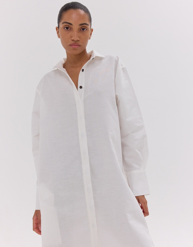 Cloth & Co. - The Shirt Dress | White