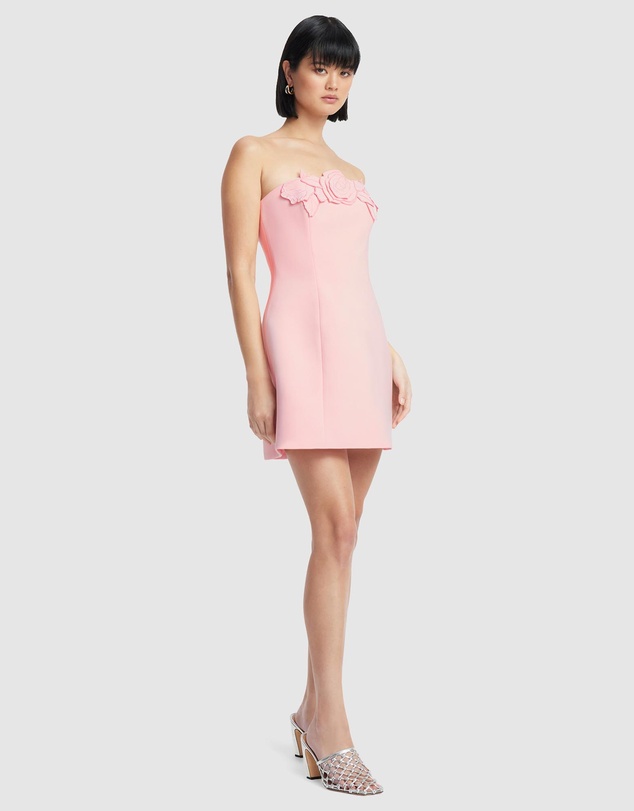 LEO LIN - Roselle Applique Bustier Mini Dress