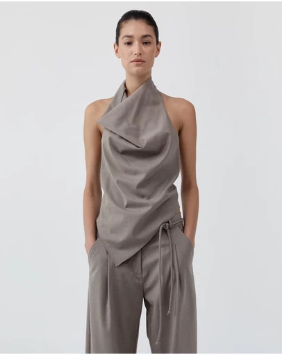 St. Agni - Wool Cowl Backless Top