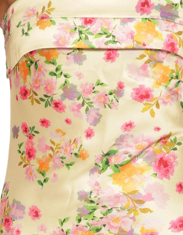 Beginning Boutique - Maiah Yellow Bloom Maxi Dress