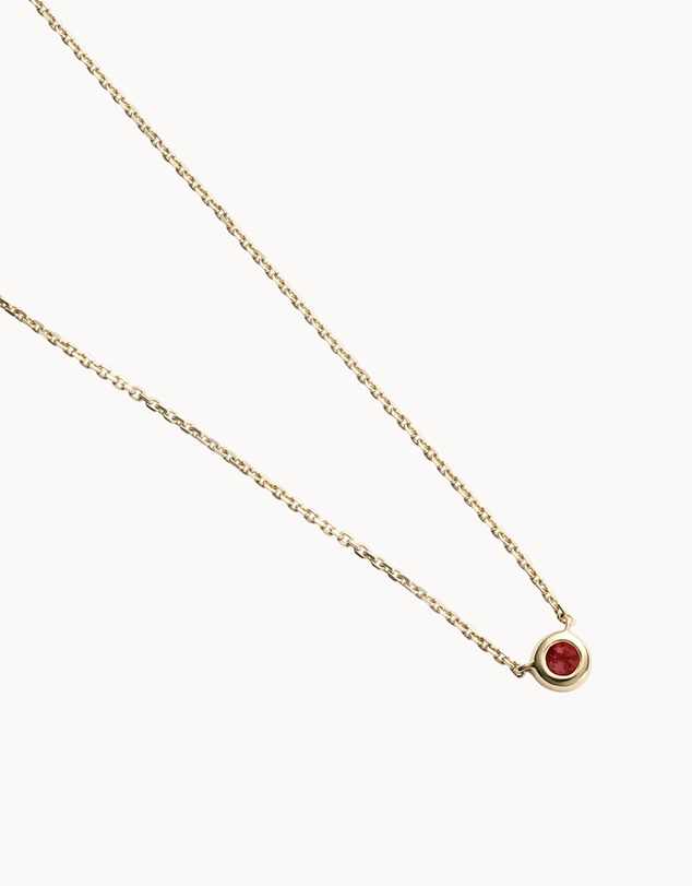 Kirstin Ash - Petite Birthstone Necklace January Garnet