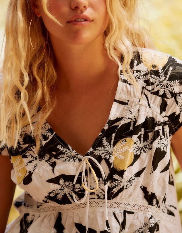 NEXT - Broderie Short Sleeve Top