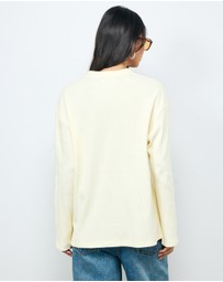 AERE - Oversized Cotton Henley Tee