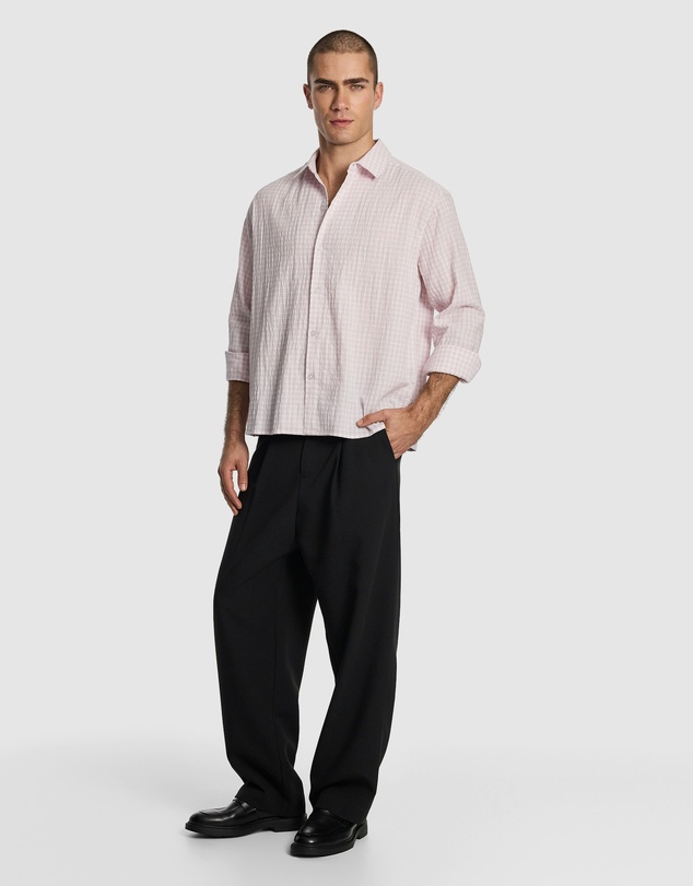 yd. - Milano Textured Check Shirt