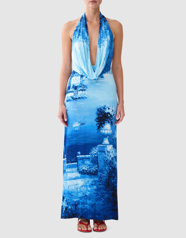 Camilla - Deep Cowl Plunge Dress
