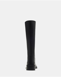 Steve Madden - Riggs Black Leather Boots