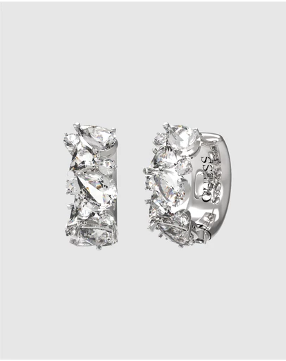GUESS - Silver-Tone Wonderlights Huggie Earrings