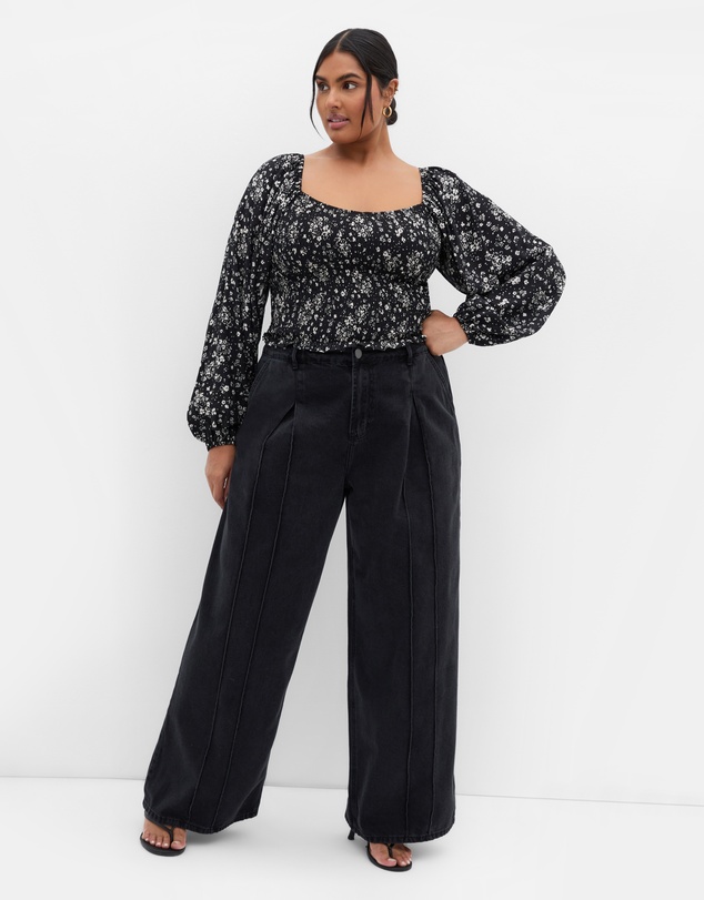 City Chic - Abbie Floral Print Top