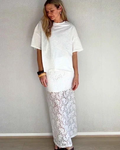 UNE PIECE - Lace Maxi Skirt