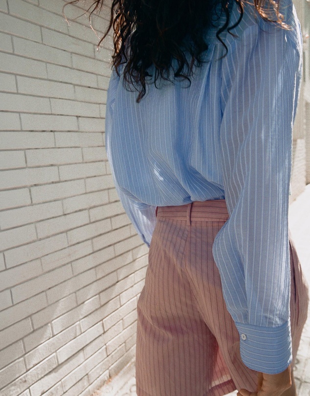 M.N.G - Striped Lyocell Shirt