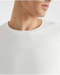 yd. - Self Stripe Textured Tee