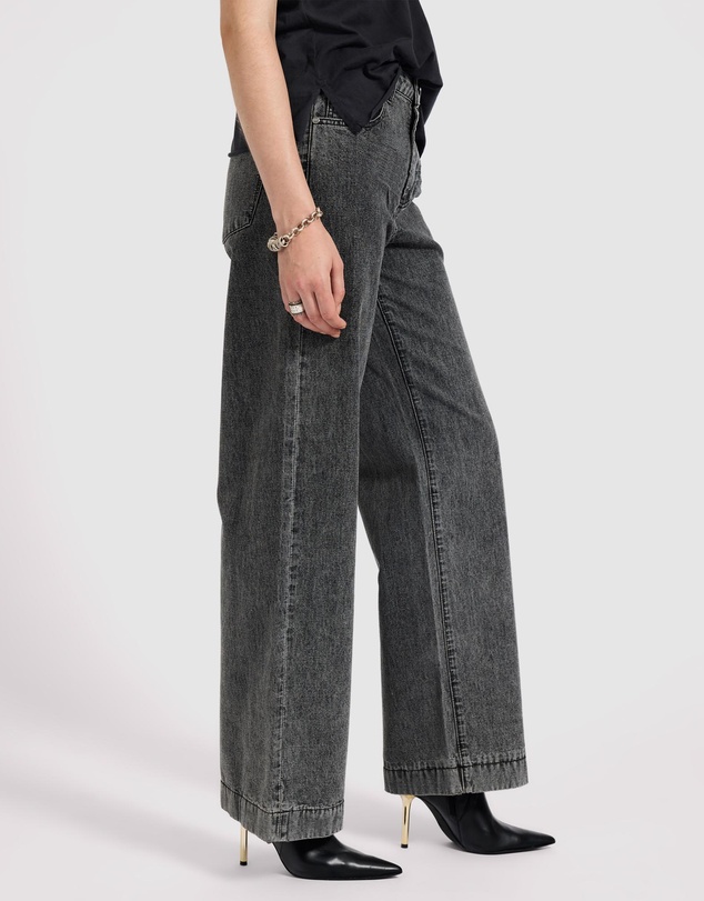 ONE TEASPOON - Jackson Mid Waist Wide Leg Denim Jeans