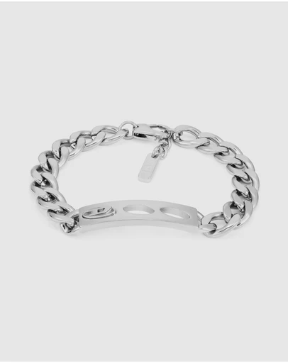 Diesel - D Logo Silver Bracelet