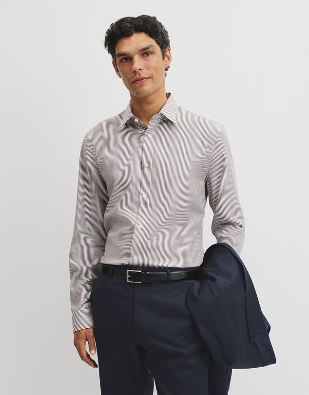 Country Road - Slim Fit Stripe Travel Shirt
