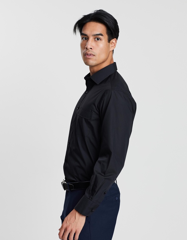 Van Heusen - Pointed Collar Long Sleeve Shirt with Classic Fit