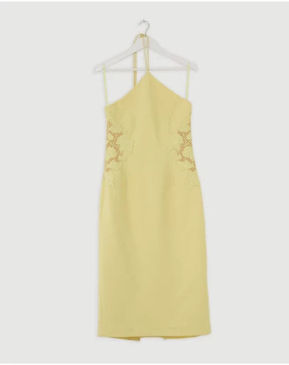 Revibe - Repaired Rebecca Vallance Lulu Halter Midi Dress - AU 12
