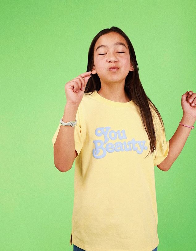 Skwosh - You Beauty Kids Slang Tee in Lemon