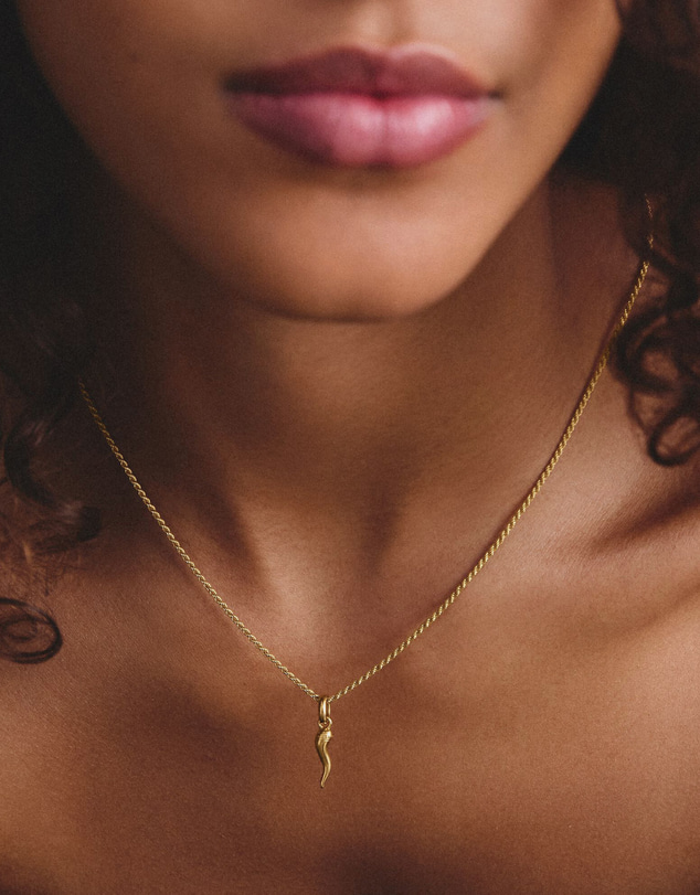 THOMAS SABO - Gold-Plated Cornicello Horn Charm