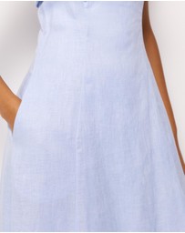 AERE - Florie Linen Midi Dress