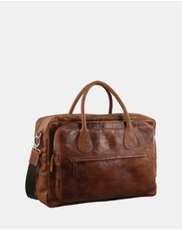Pierre Cardin - Pierre Cardin Rustic Leather Business Bag