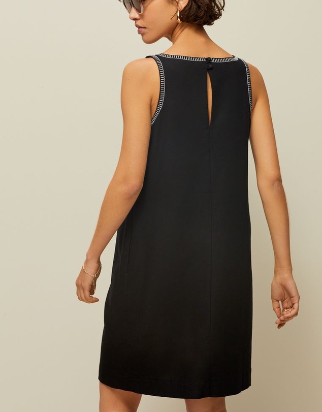 NEXT - Square Neck Mini Shift Dress With Linen