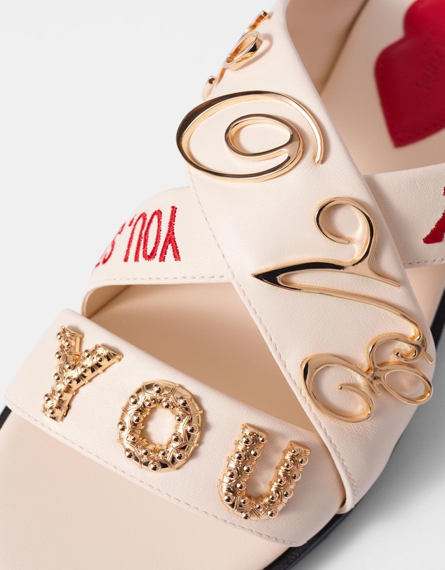 & Other Stories - Text-Print Leather Sandals