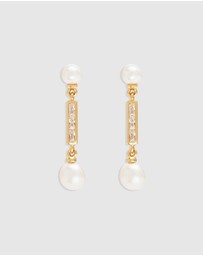 By Charlotte - Breathe Pearl Drop Earrings
