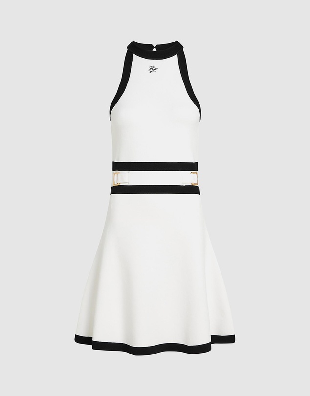 Karl Lagerfeld - DNA Belted Knit Dress