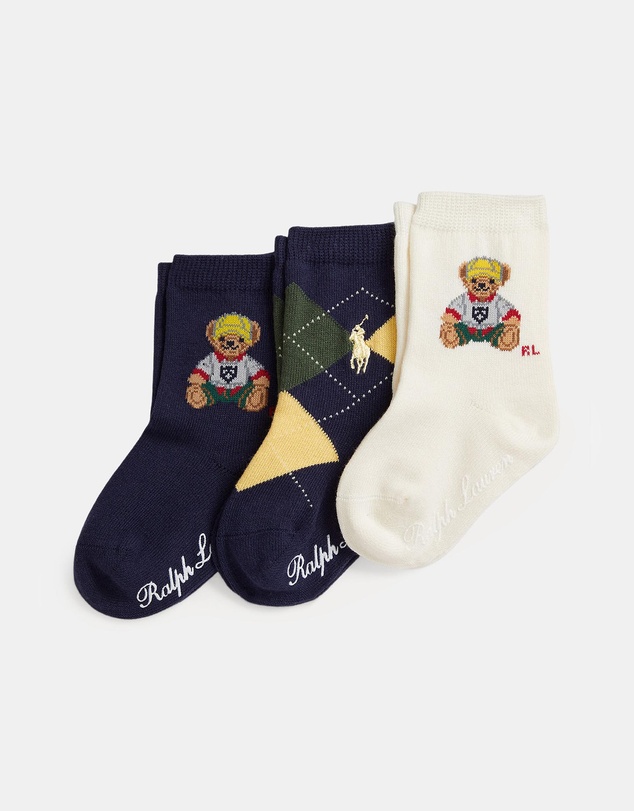 Polo Ralph Lauren - 3-Pack Polo Bear Crew Socks Gift Set - Babies