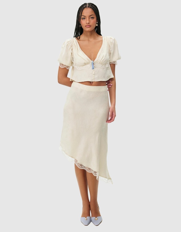 For Love & Lemons - Chiara Asymmetrical Midi Skirt