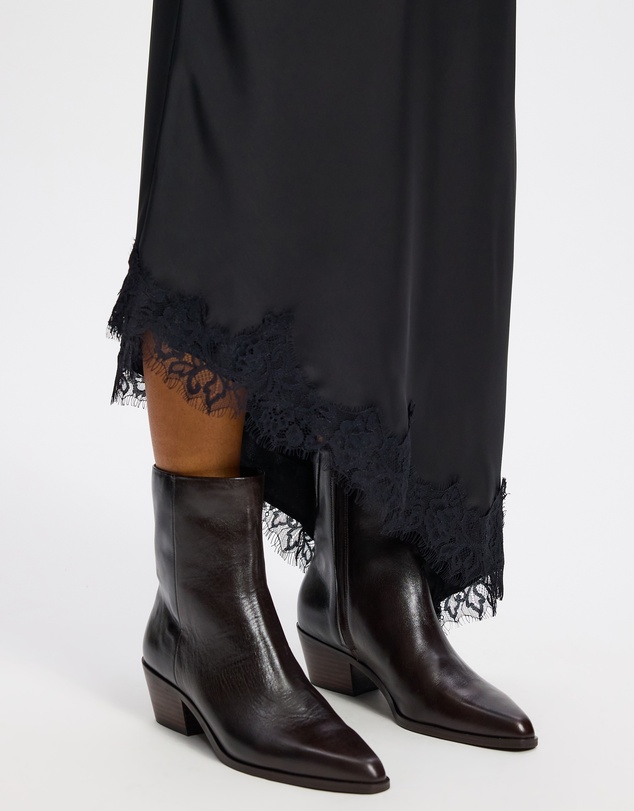 AERE - Smooth Leather Cowboy Ankle Boots