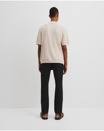 Country Road - Short Sleeve Cotton Linen Knit Shirt
