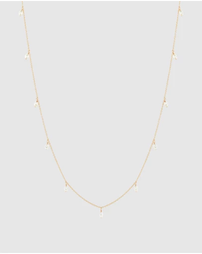 Alana Maria - Prim Freshwater Pearl Necklace - Gold