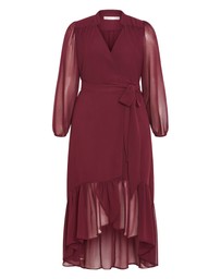 City Chic - Plus size Rylie Maxi Dress - burgundy