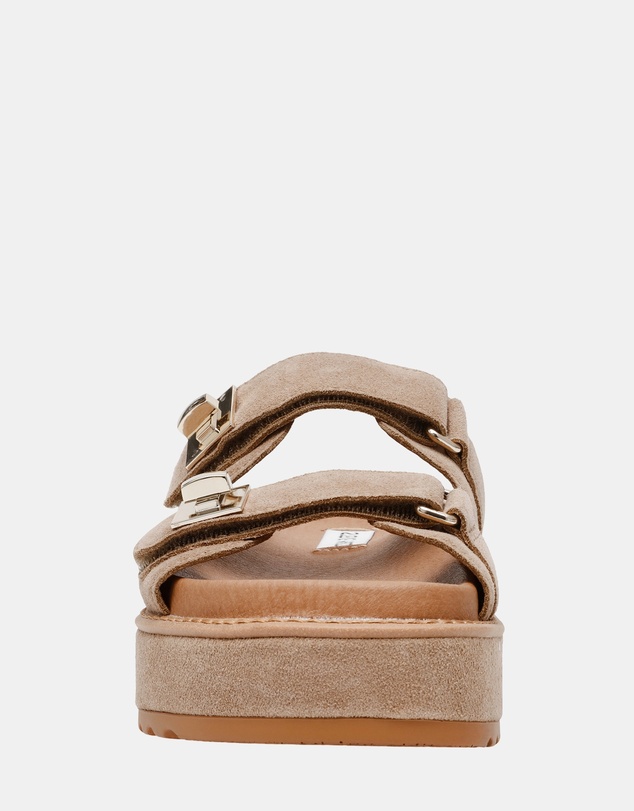 Steve Madden - Bigschmona Taupe Suede Sandals