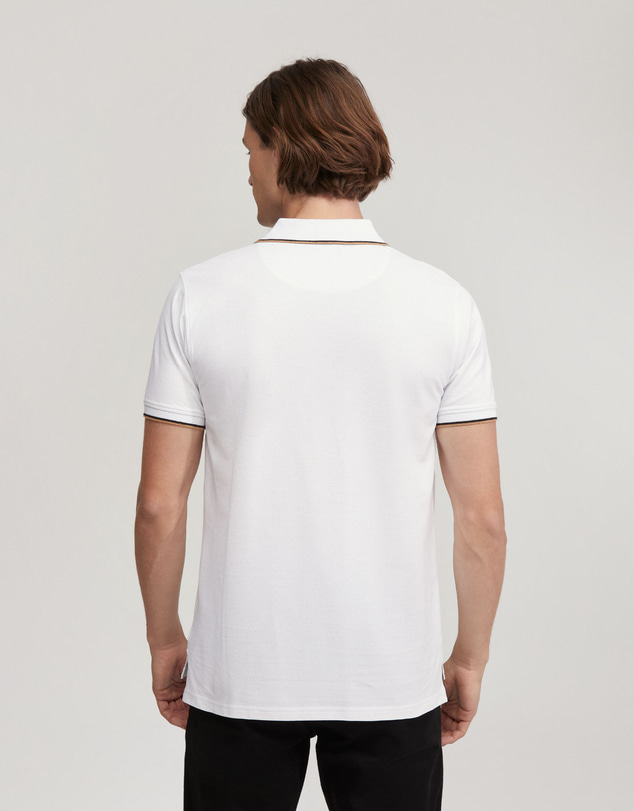 Oxford - Derek Cotton Pique Tipping Polo
