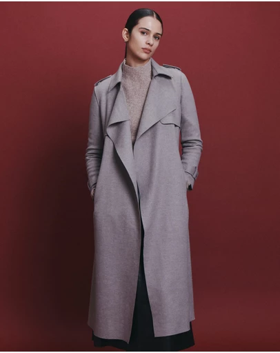 SABA - Karla Wool Longline Trench Coat