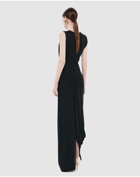 MISHA - The Pablo Draped Cupro Dress