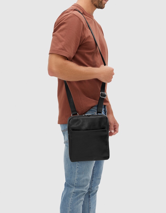 Republic of Florence - Gaius Black Leather Satchel Bag