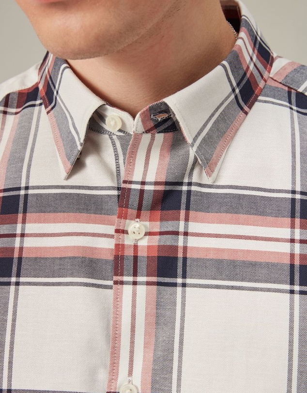 NEXT - Stretch Oxford Check Short Sleeve Shirt