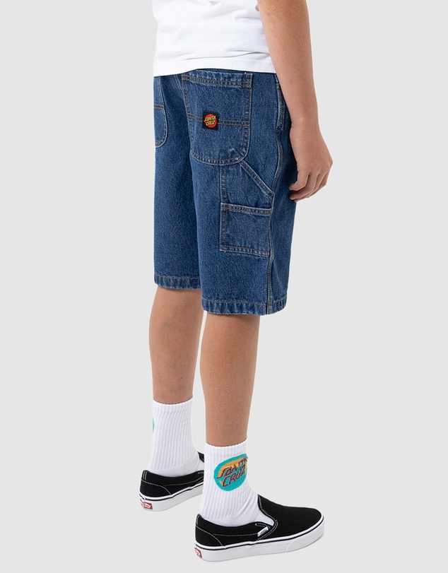 Santa Cruz - Classic Dot Carpenter Jean Shorts - Kids-Teens